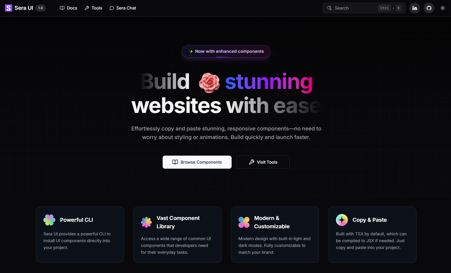 Sera UI - Biblioteca moderna de componentes React media 5