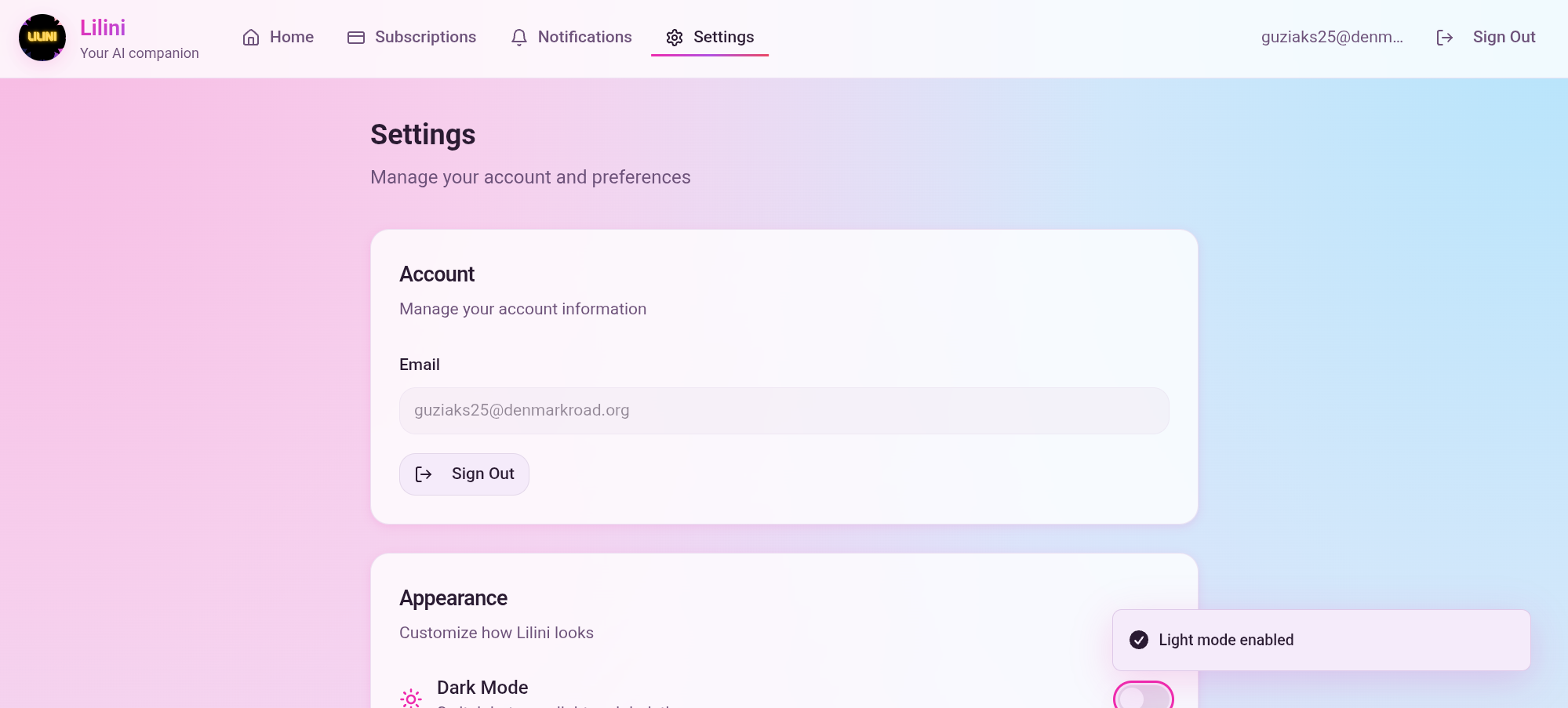 Lilini ai - Screenshot 3 showing product features and functionality