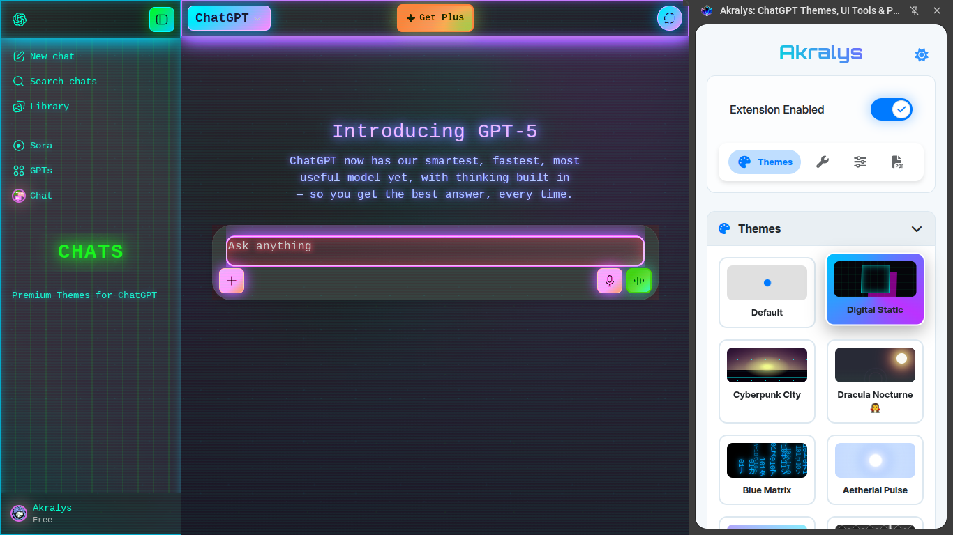 Media Tema Custom Chatgpt, Alat UI & PDF 4