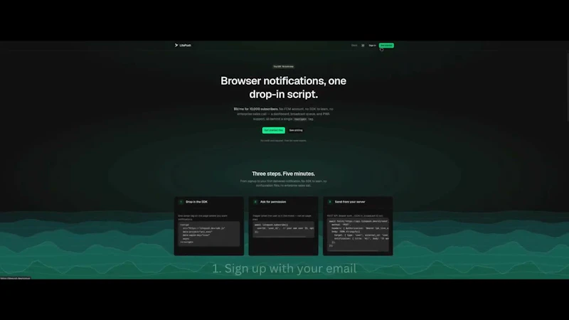 LitePush screenshot 1 (video preview)