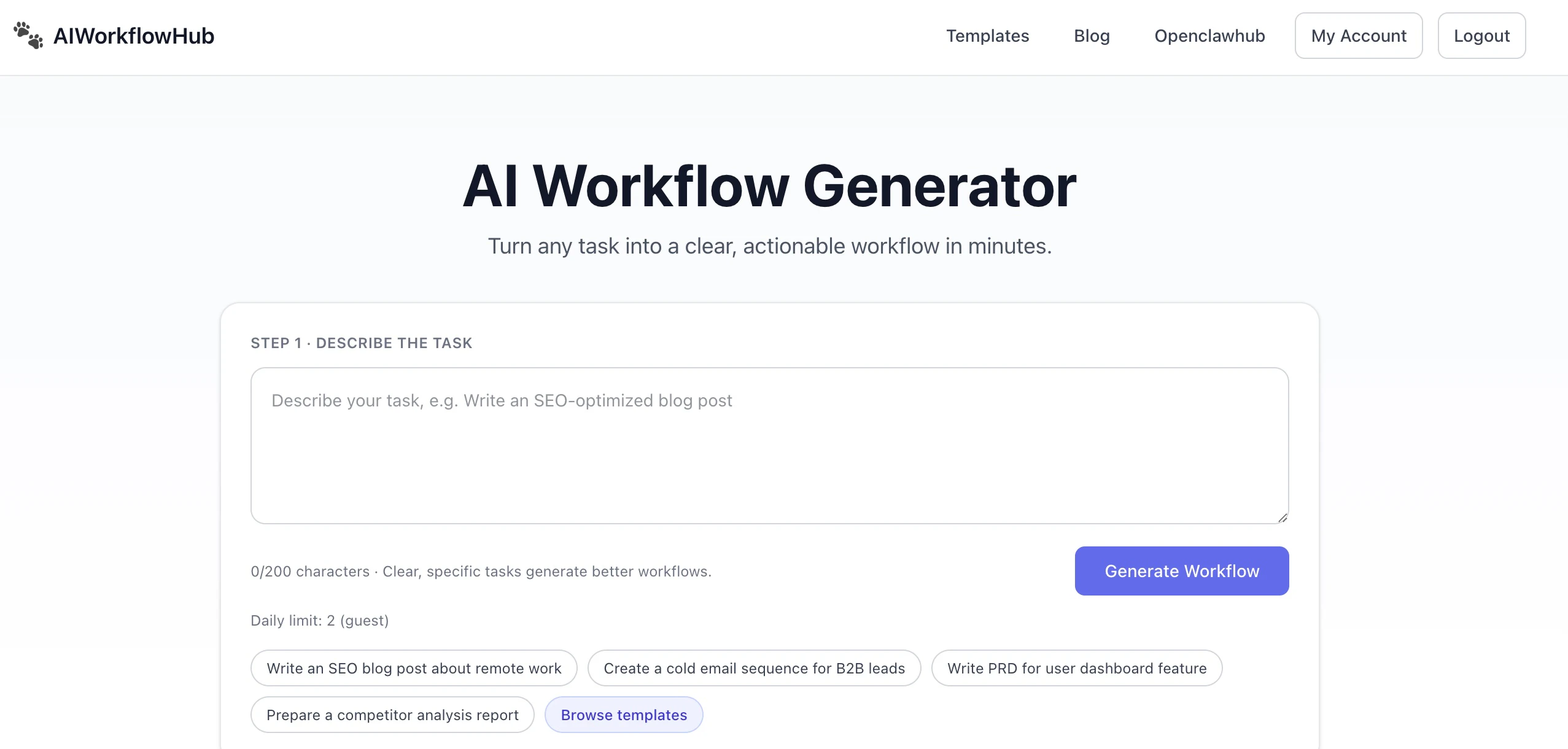 AI Workflow Templates logo