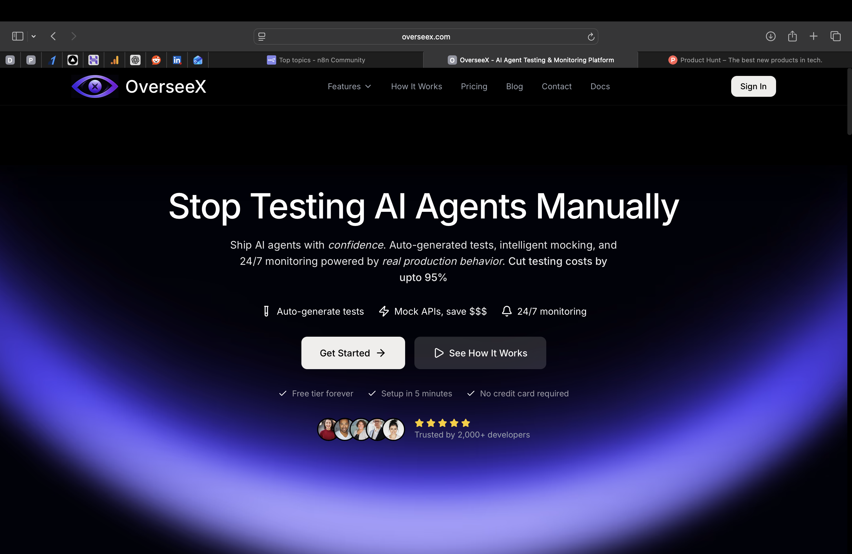 OverseeX - Main product screenshot demonstrating key features and user interface