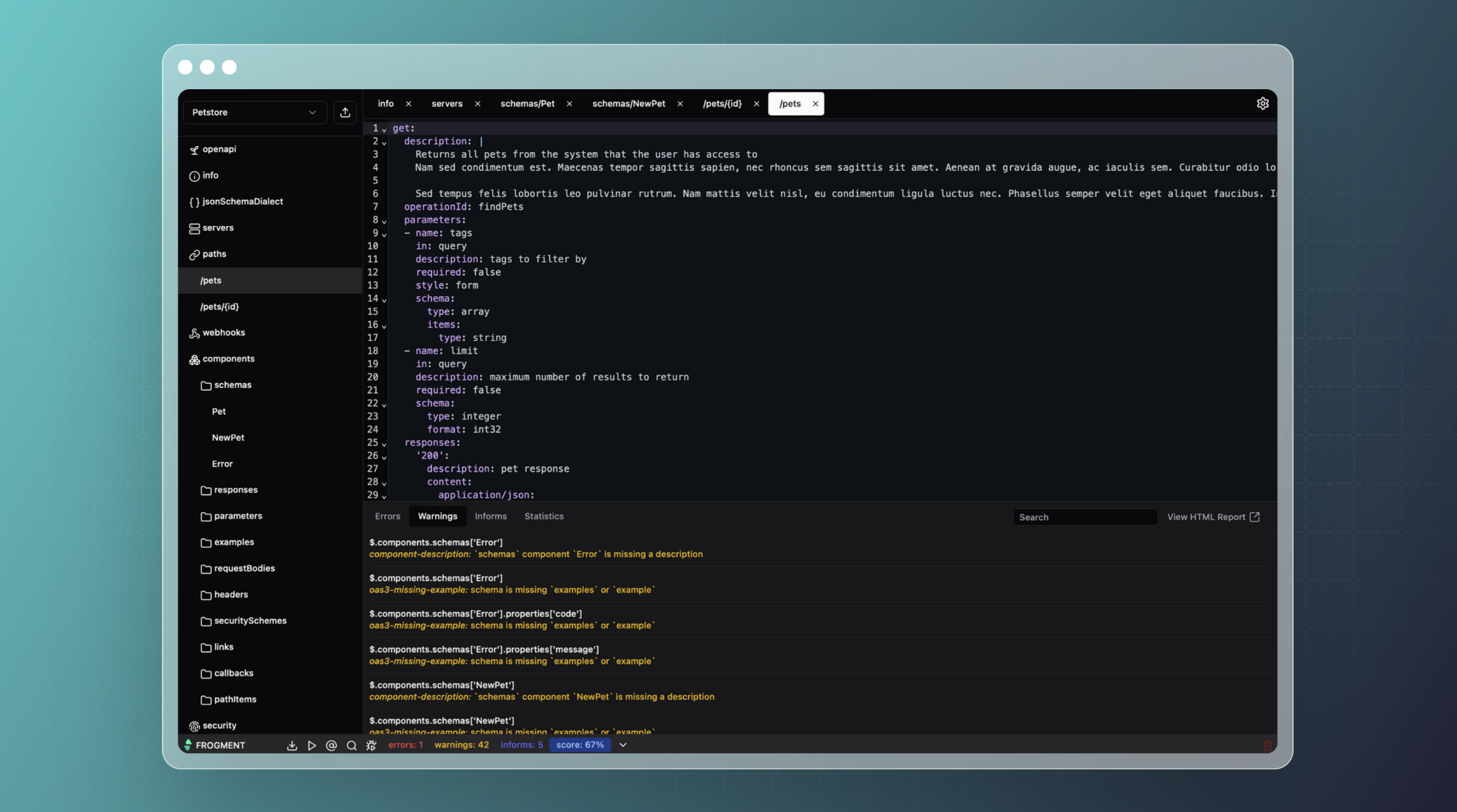 De complete OpenAPI -editor media 2