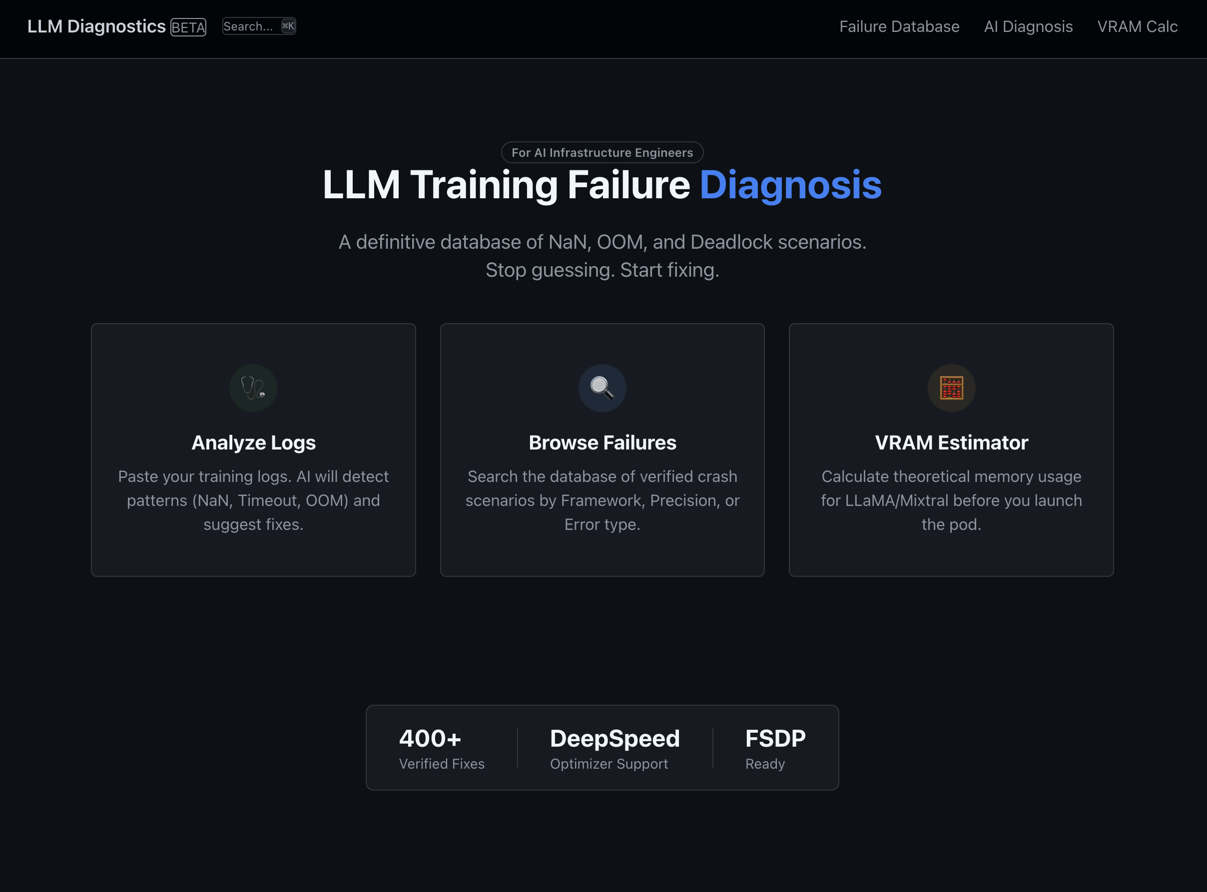 LLM Training Failure Diagnosis gallery image