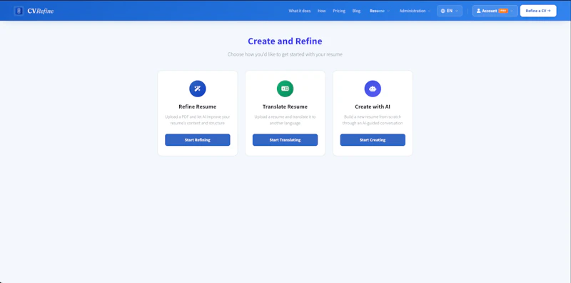 CVRefine screenshot 2