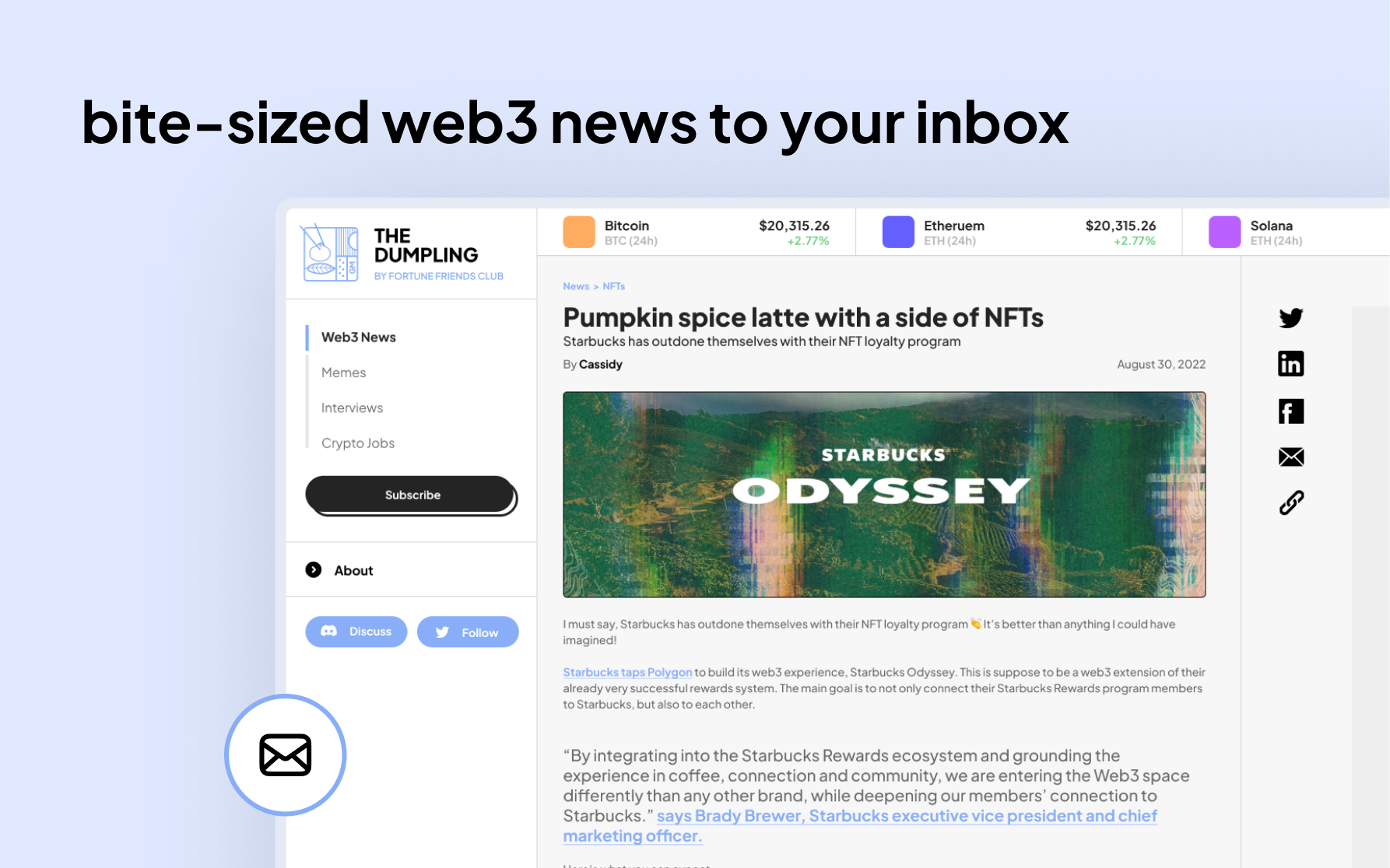 dumpling - Web3の最高の一口サイズのニュースレターメディア1