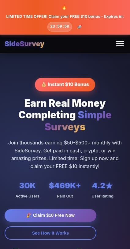 SideSurvey - Product Hunt launch logo