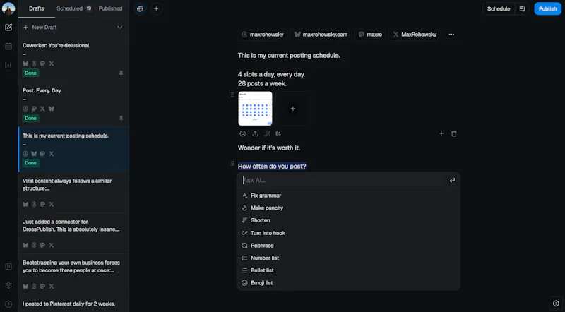 Crosspublish screenshot 5