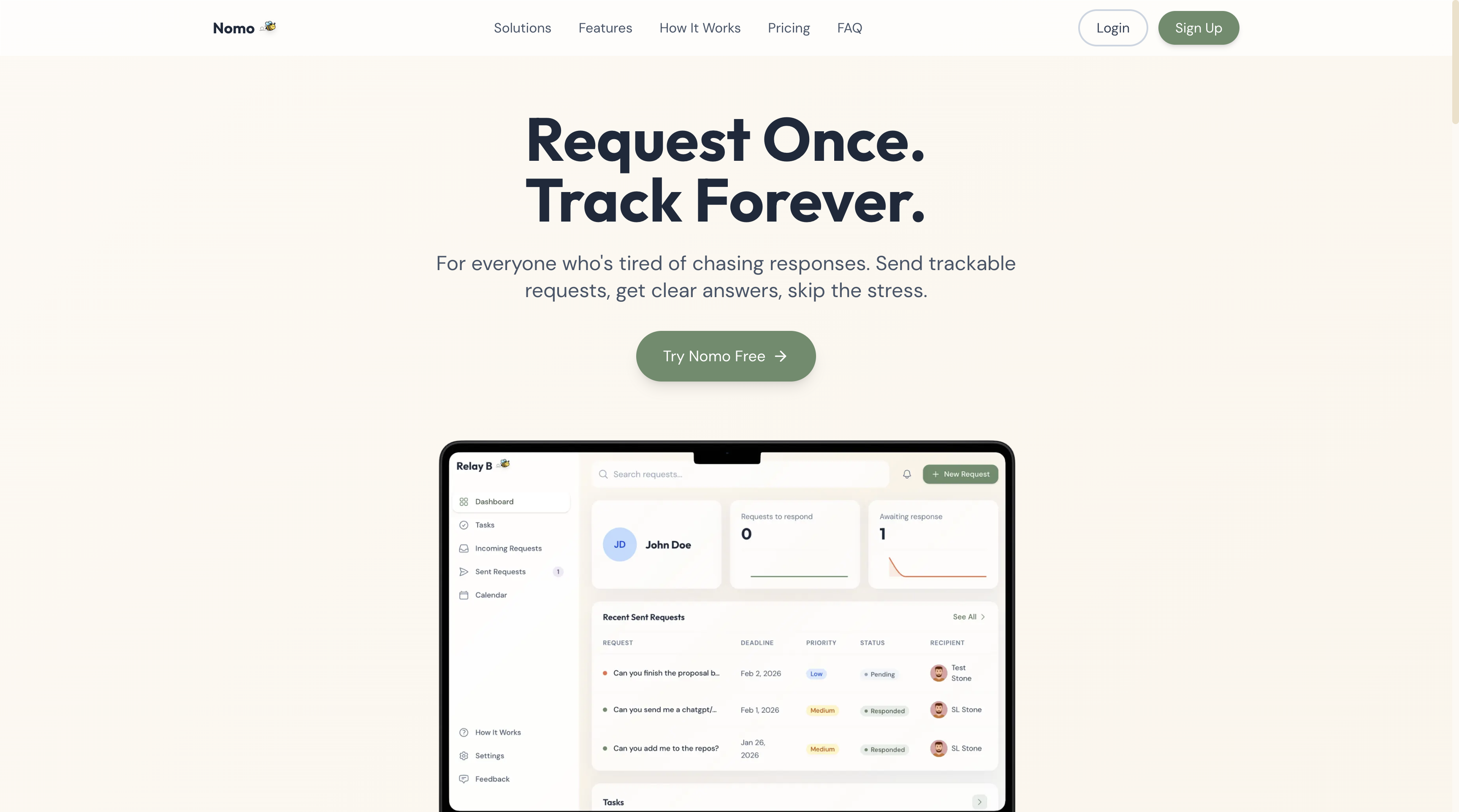 Nomo - Main product screenshot demonstrating key features and user interface