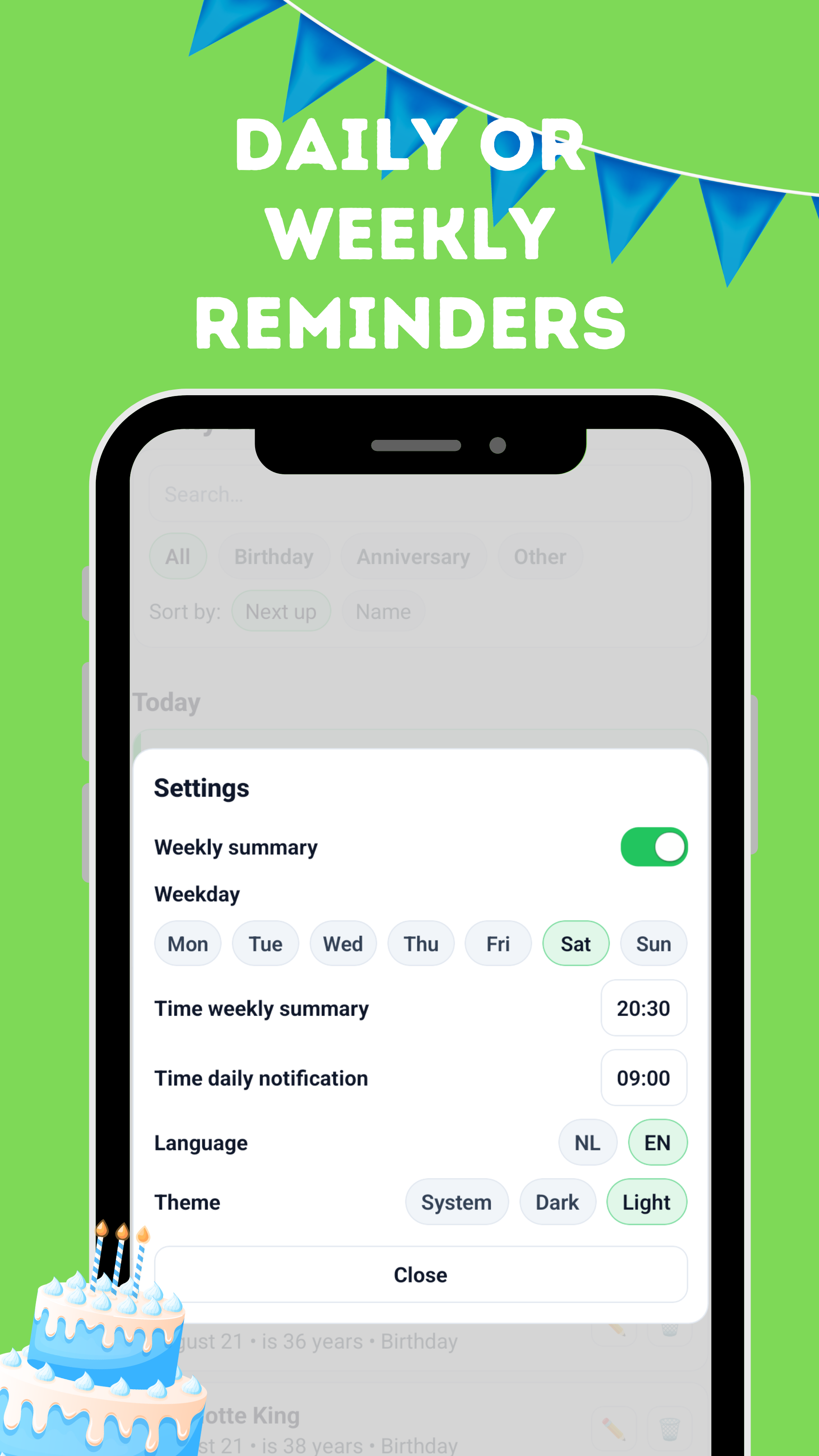 My Birthday Tracker - Screenshot 3 showing product features and functionality