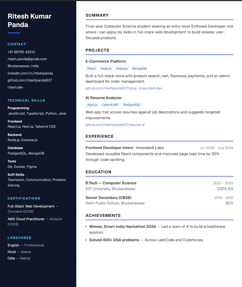 HireFresher — Free ATS screenshot 4