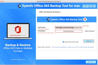 Sysinfo Office 365 Backup Tool for Mac gallery image