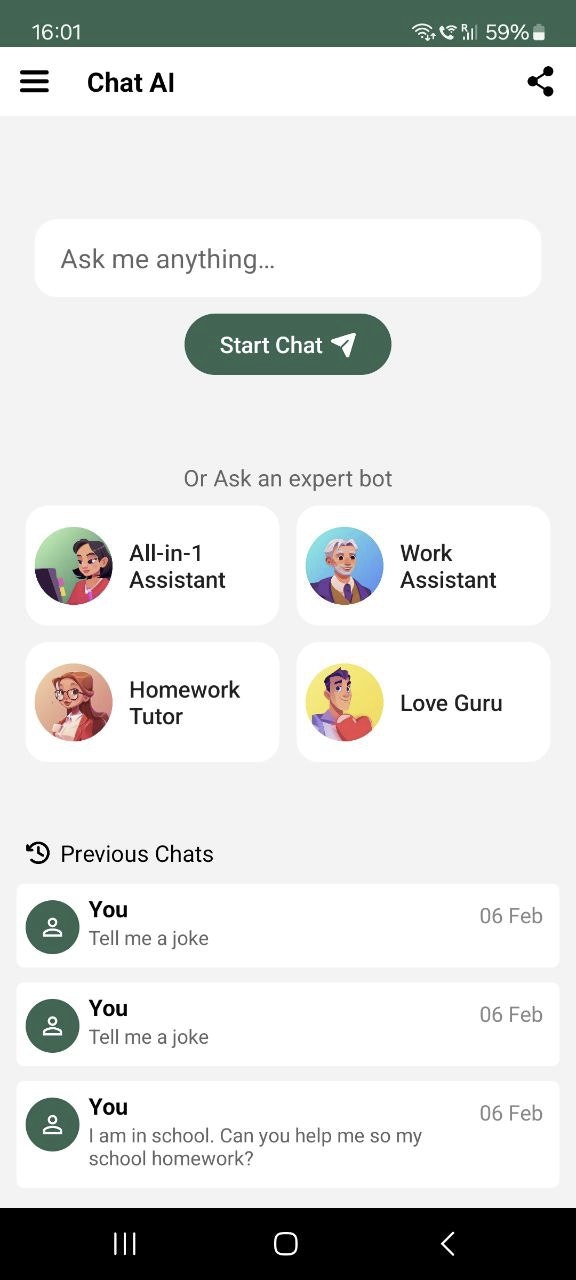 ai chatbot free app: Search Assistant gallery image