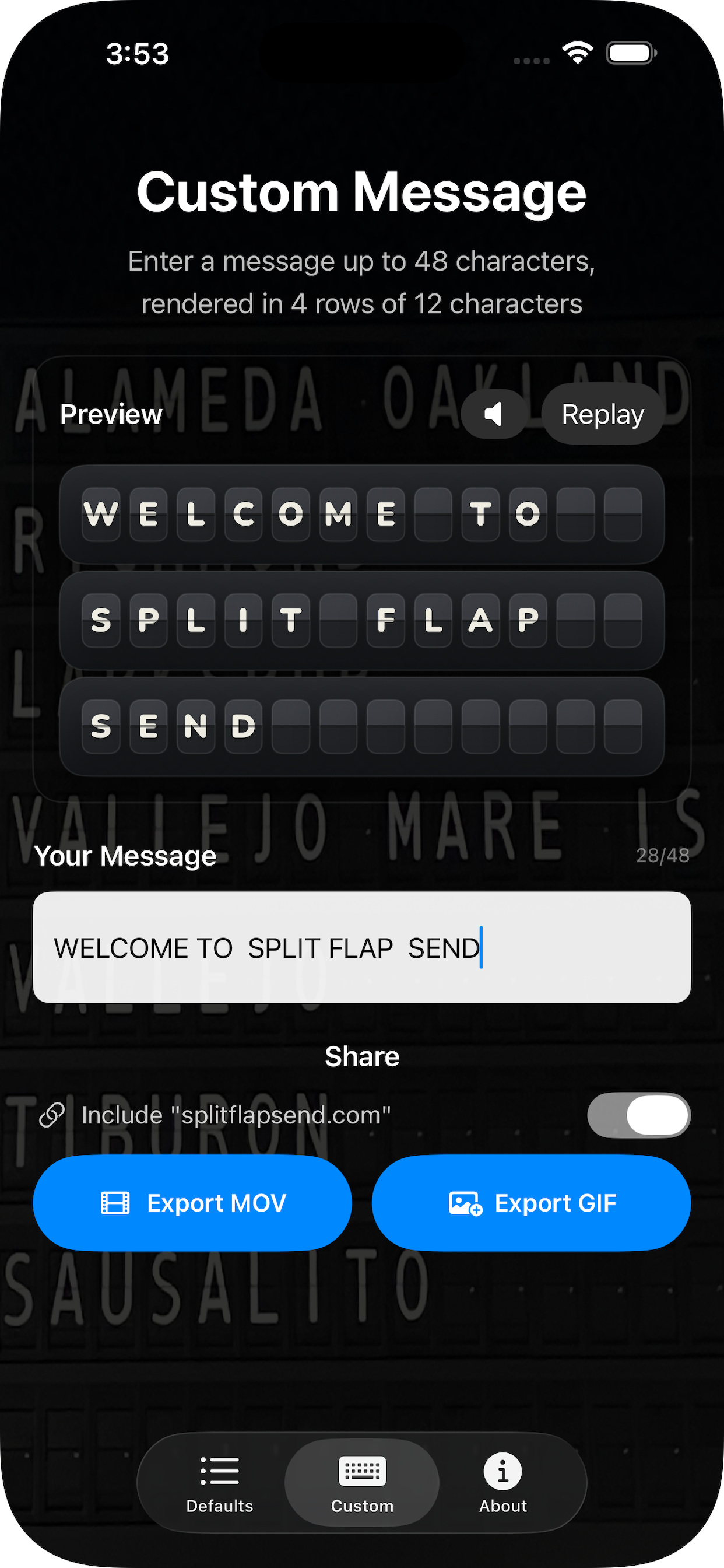 SplitFlapSend gallery image