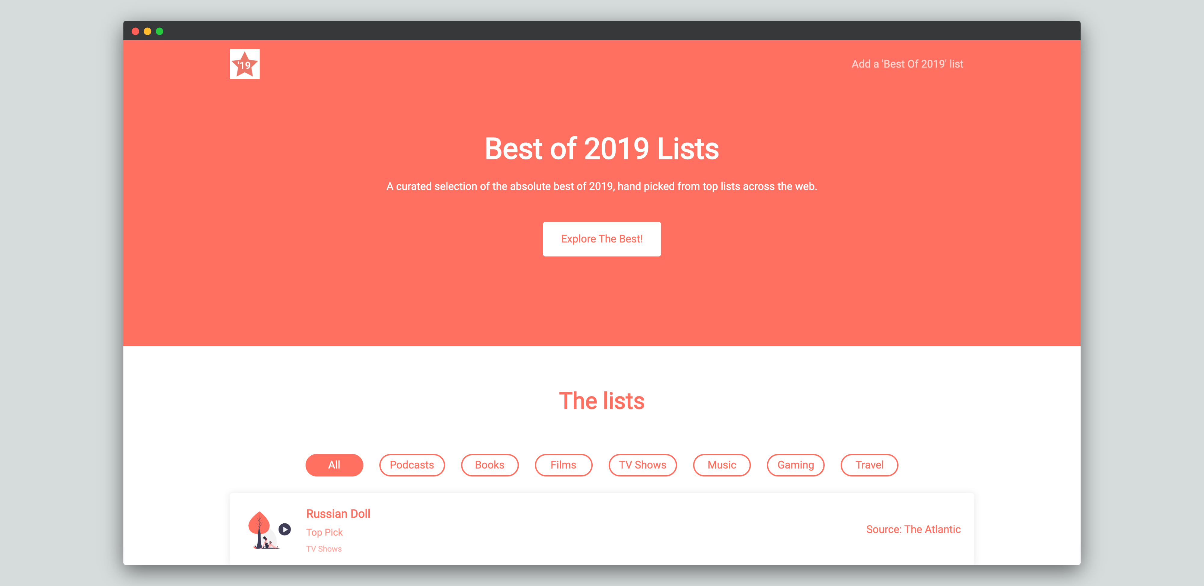 Best of 2019 Lists gallery image