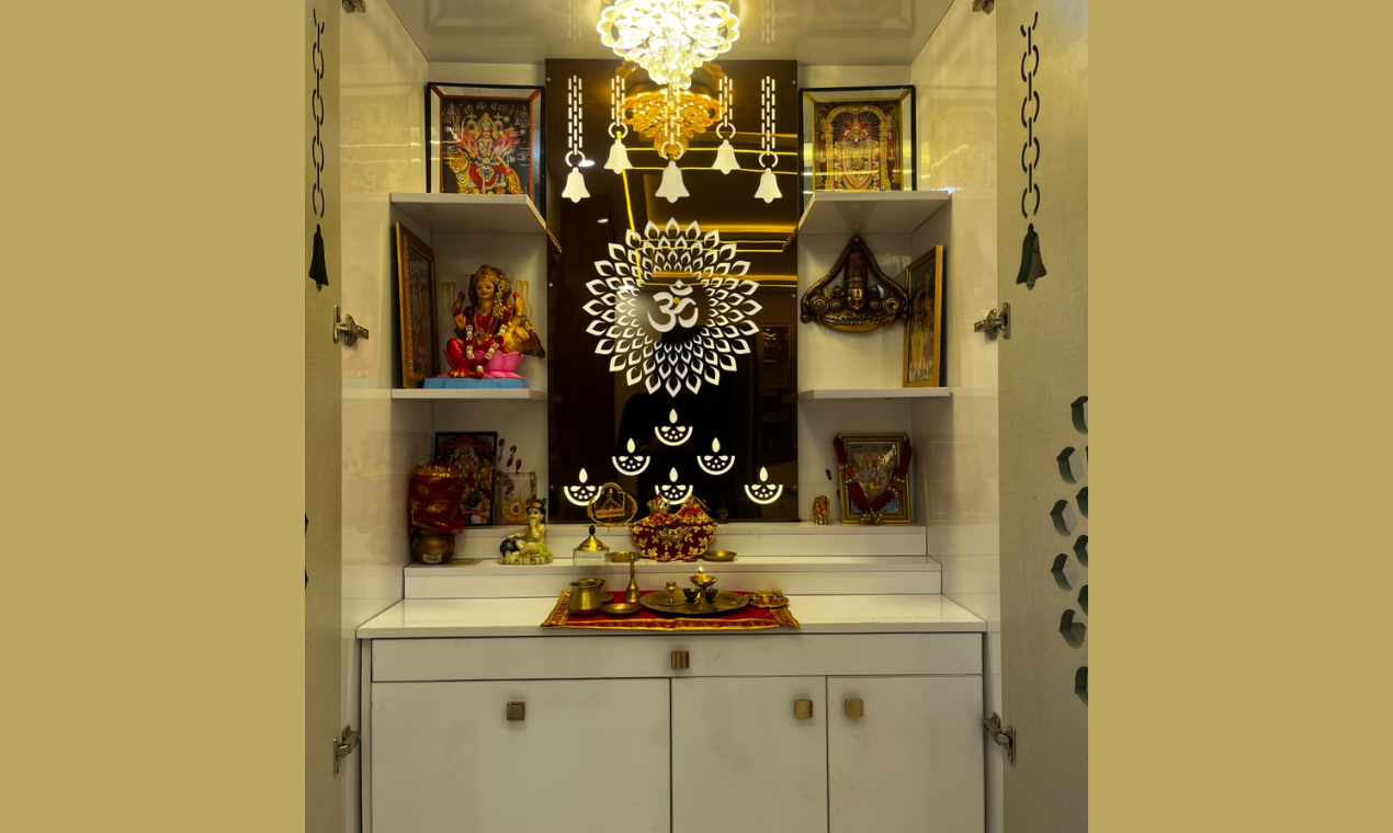TV Unit, Storage & Mandir gallery image