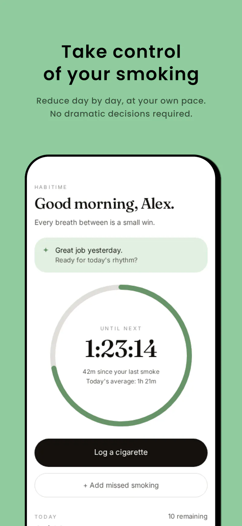 Habitime — Track Your Smoking  screenshot 2