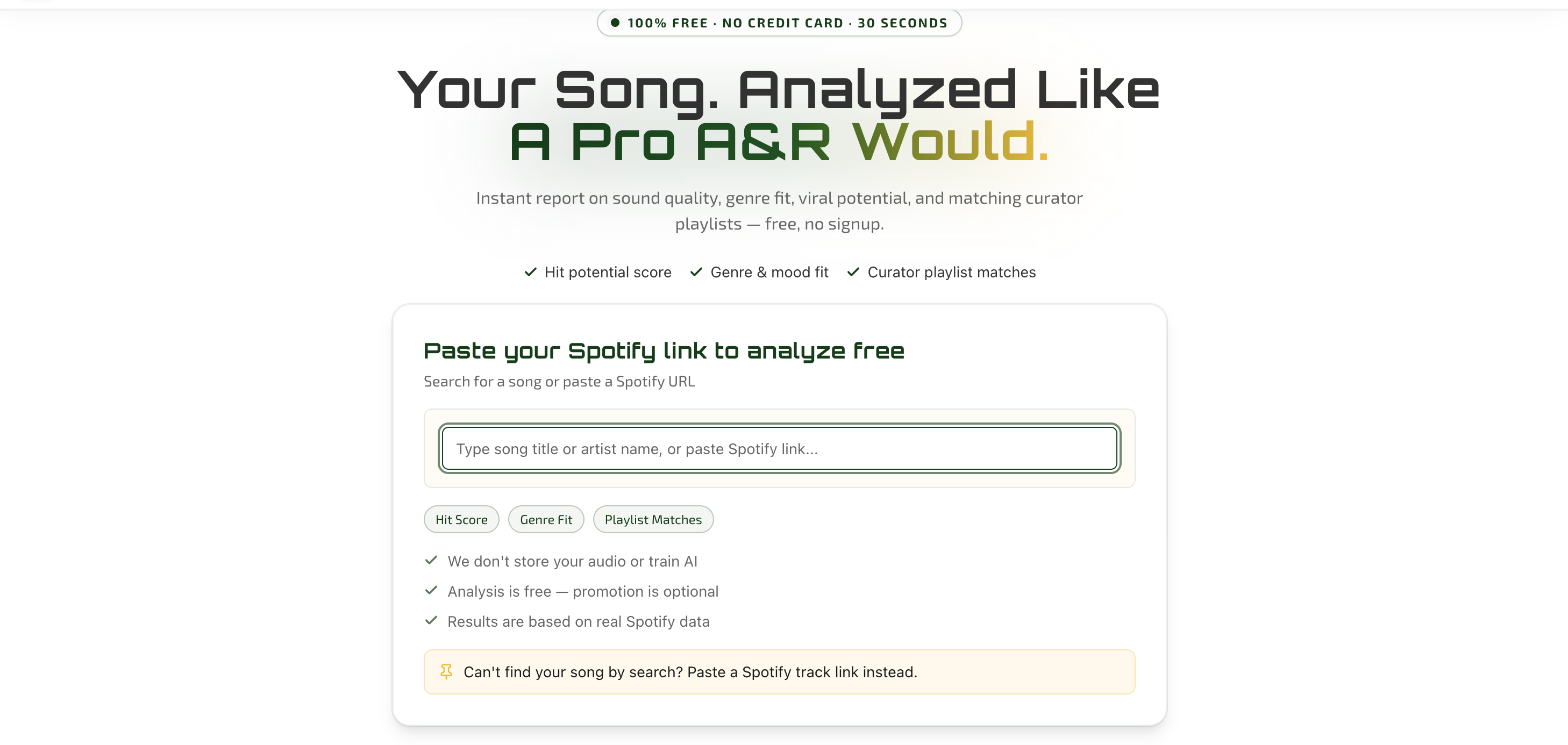 PlaylistProfit Song Analyzer gallery image