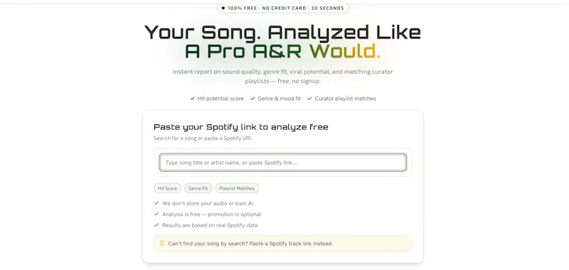 PlaylistProfit Song Analyzer screenshot 1