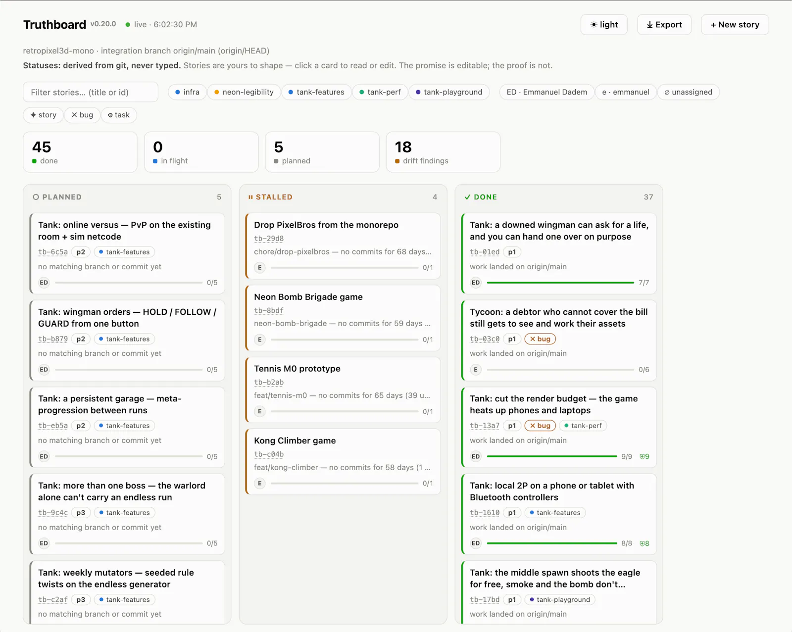 Truthboard screenshot 2