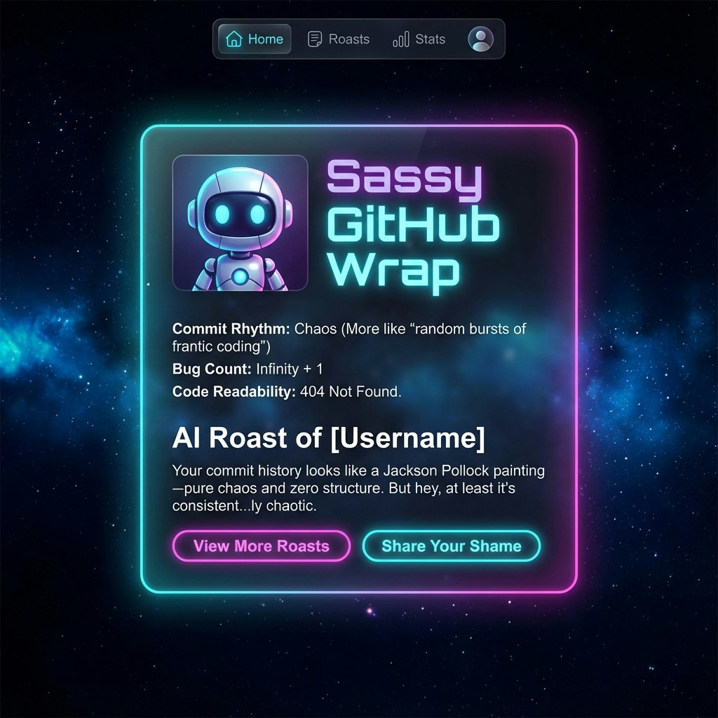 Sassy GitHub Wrap - Product Hunt launch logo and brand identity