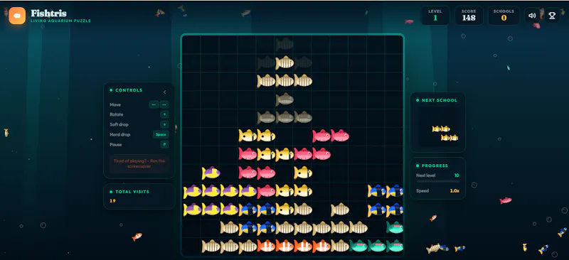 Fishtris screenshot 3