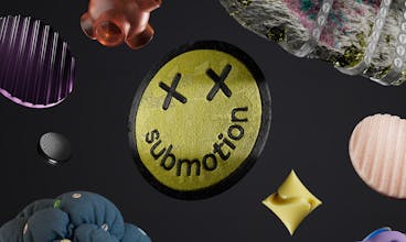 Логотип Submotion с элегантной типографией на тёмном фоне.
