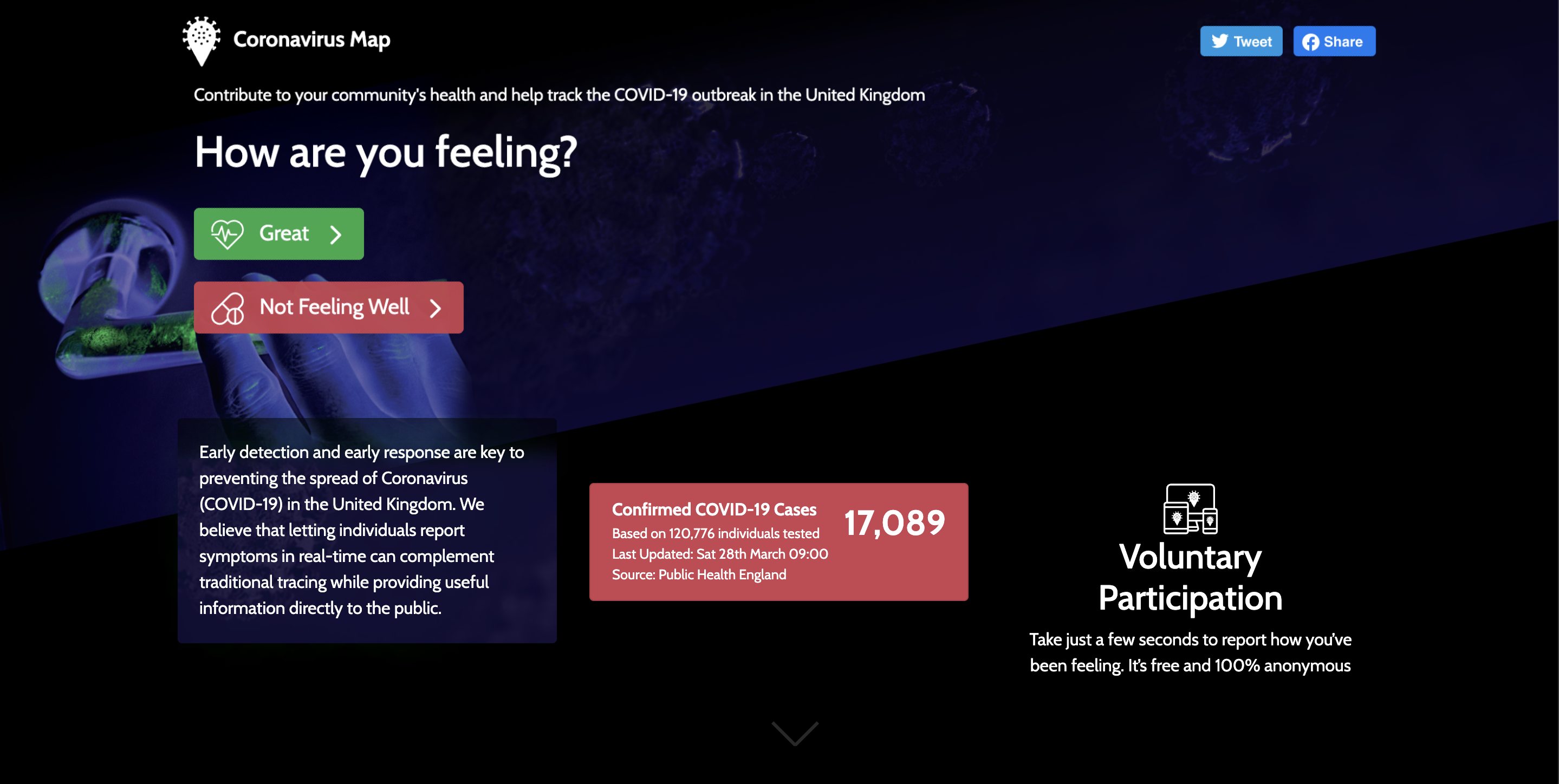 Realtime Crowdsourcing of COVID-19 (UK) gallery image
