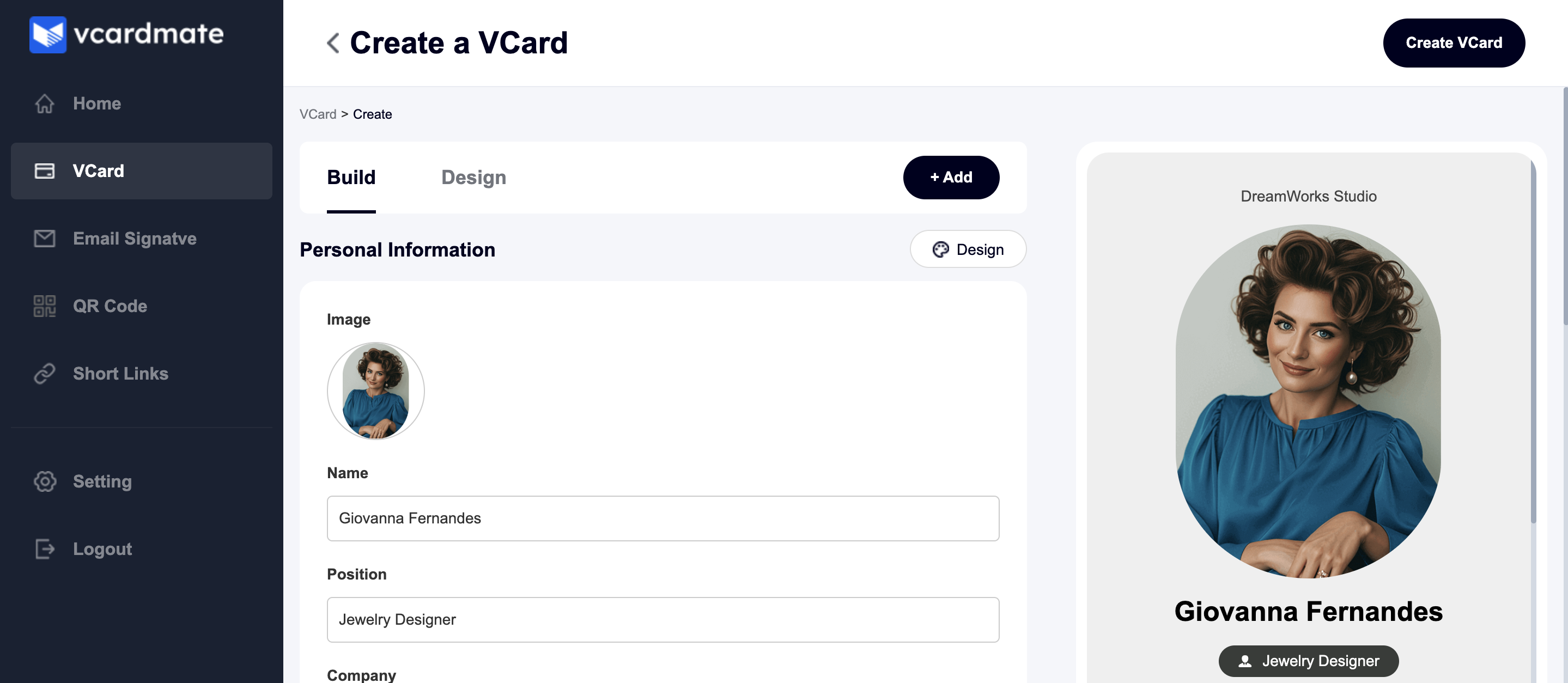 Mídia 2 de vcardmate - Seu cartão de visita digital