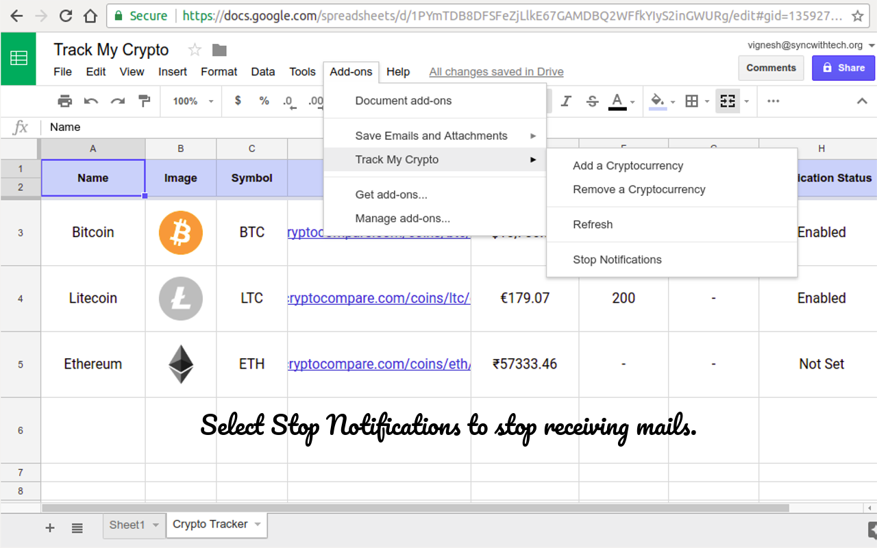 Cryptocurrencies Tracker gallery image