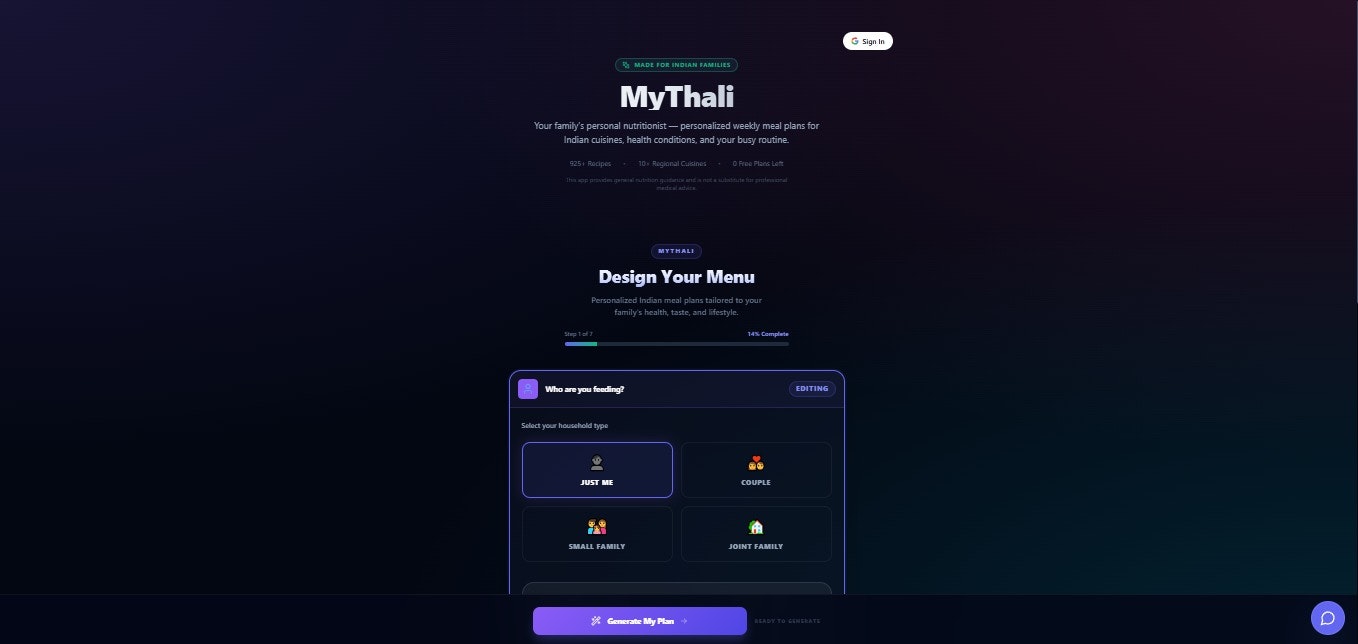 MyThali - Product Hunt launch logo and brand identity