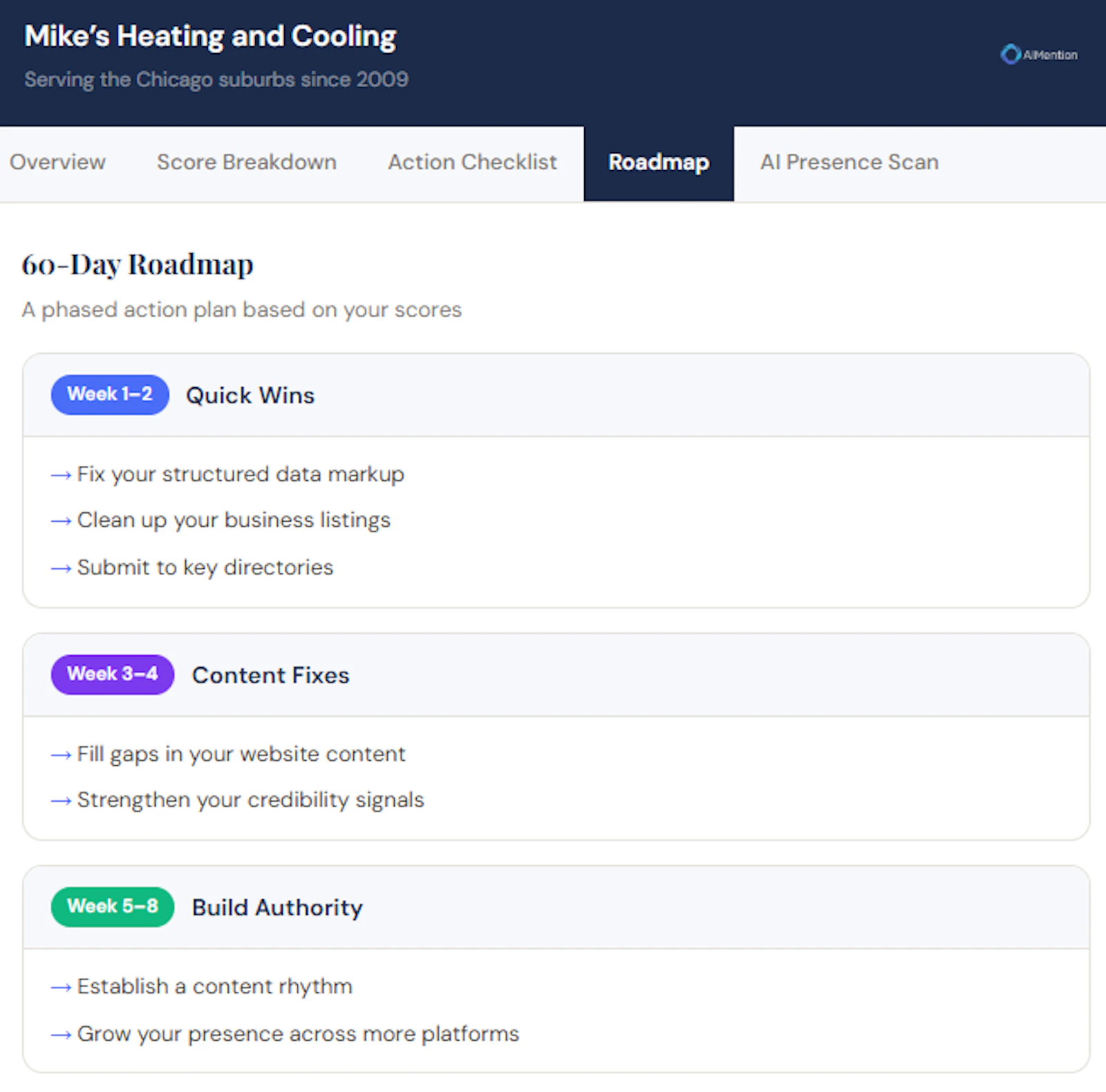 AI search visibility for Main Street screenshot 3