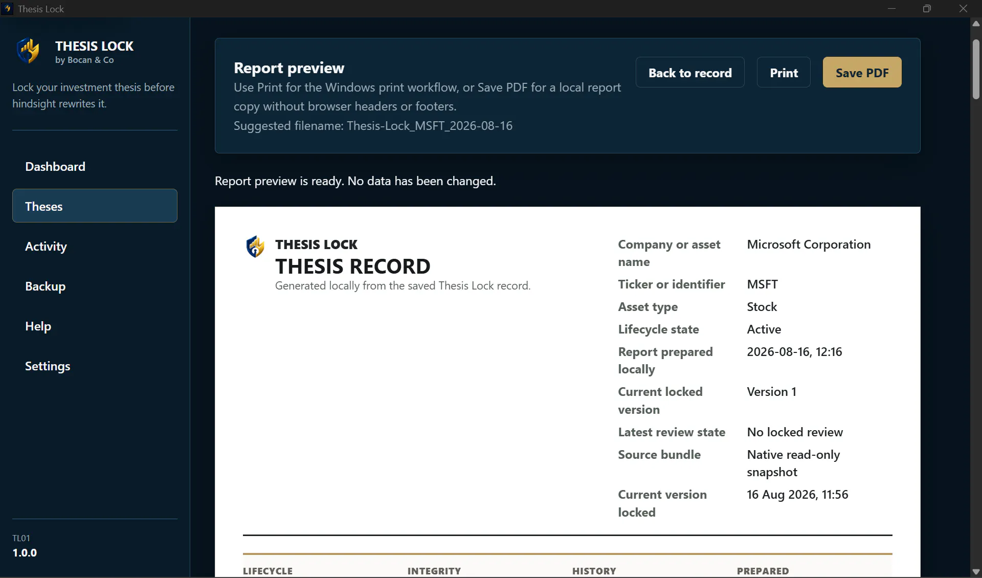 Thesis Lock gallery image