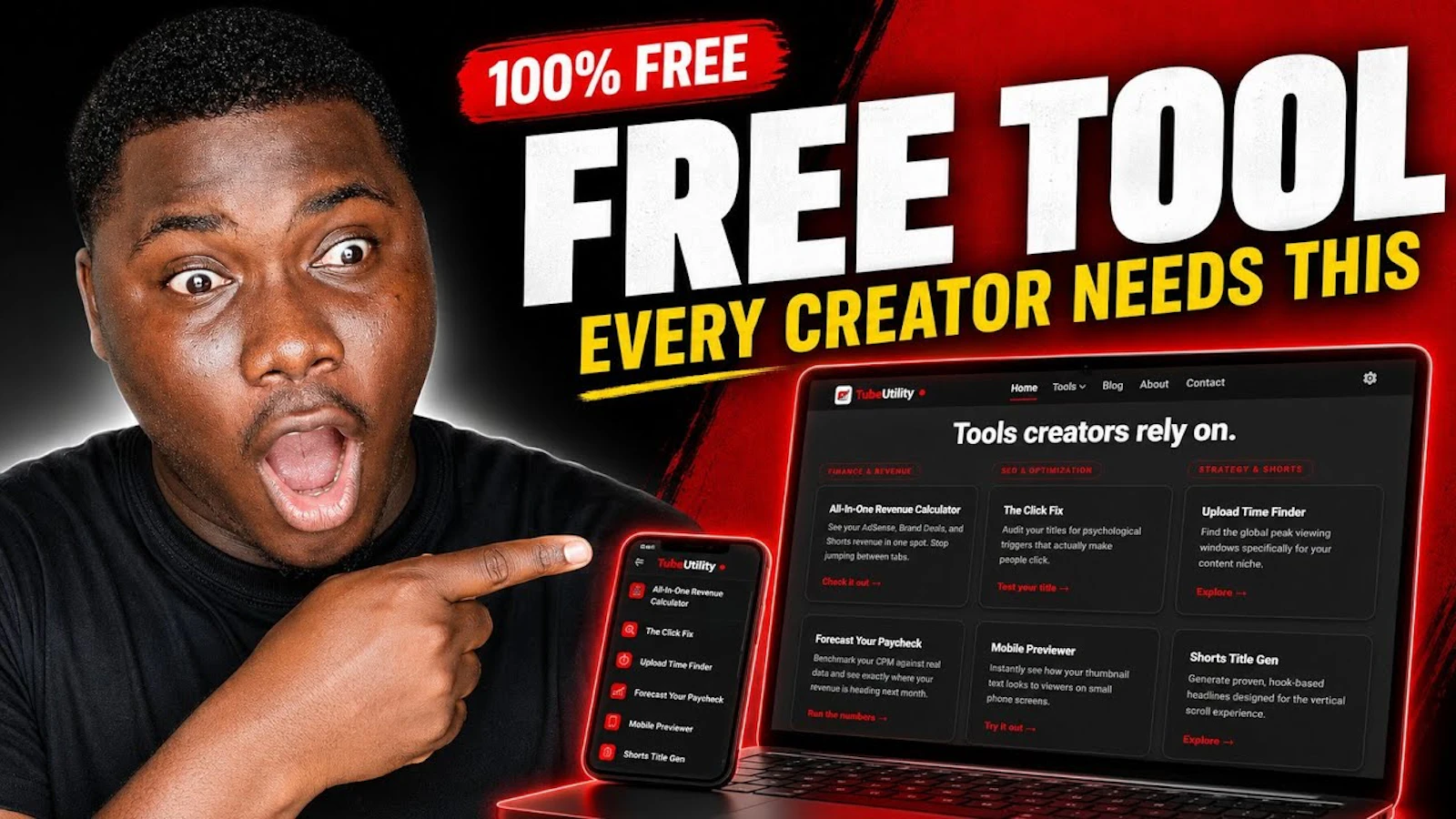 TubeUtility — Free Tools for YT Creators screenshot 1 (video preview)