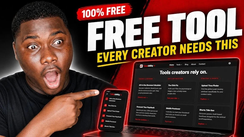 TubeUtility — Free Tools for YT Creators screenshot 1 (video preview)