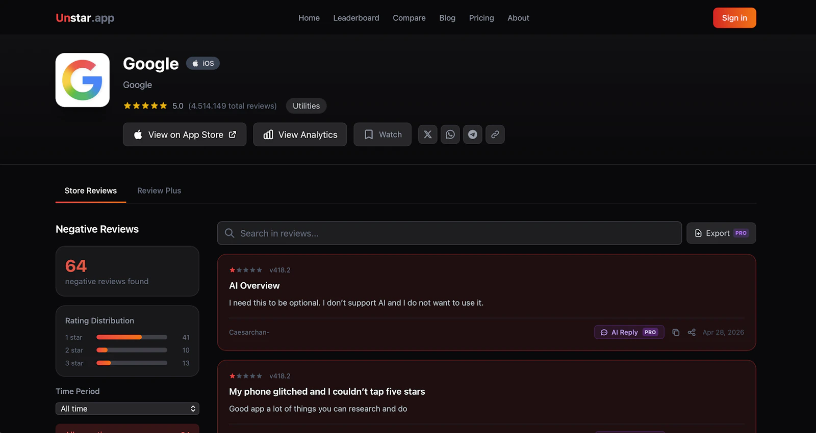 unstar.app screenshot 5