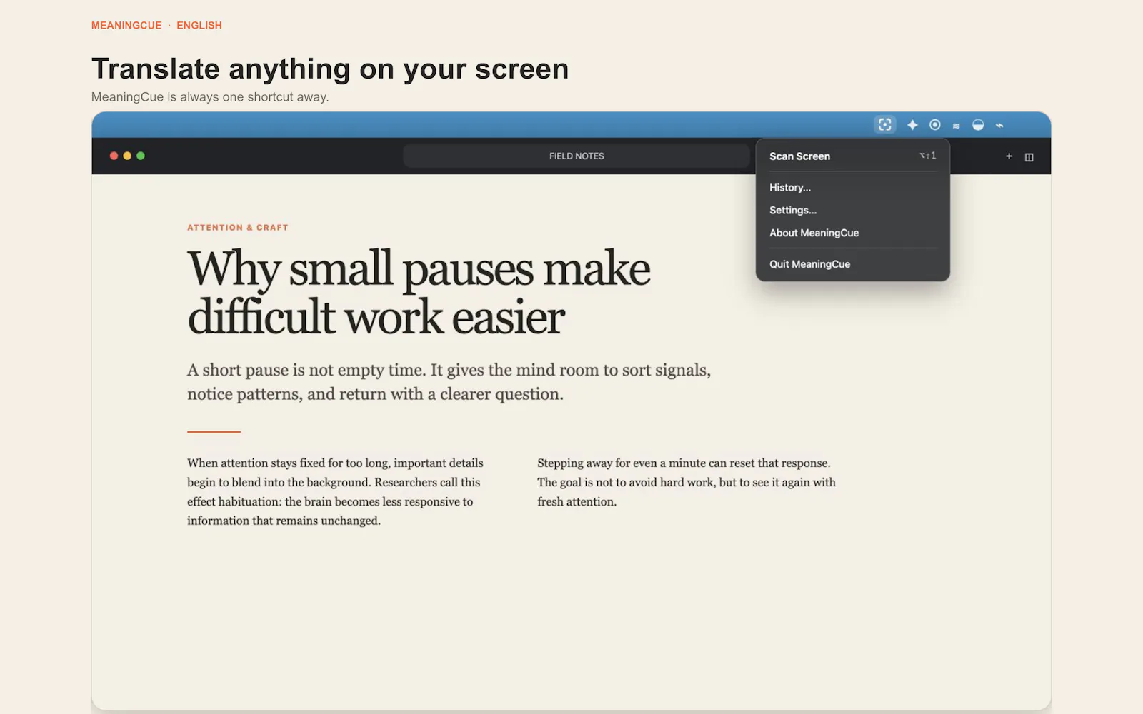 MeaningCue screenshot 4