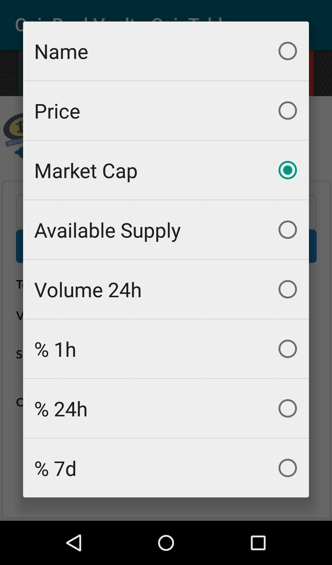CryptoCurrencie - Coin Market Table gallery image