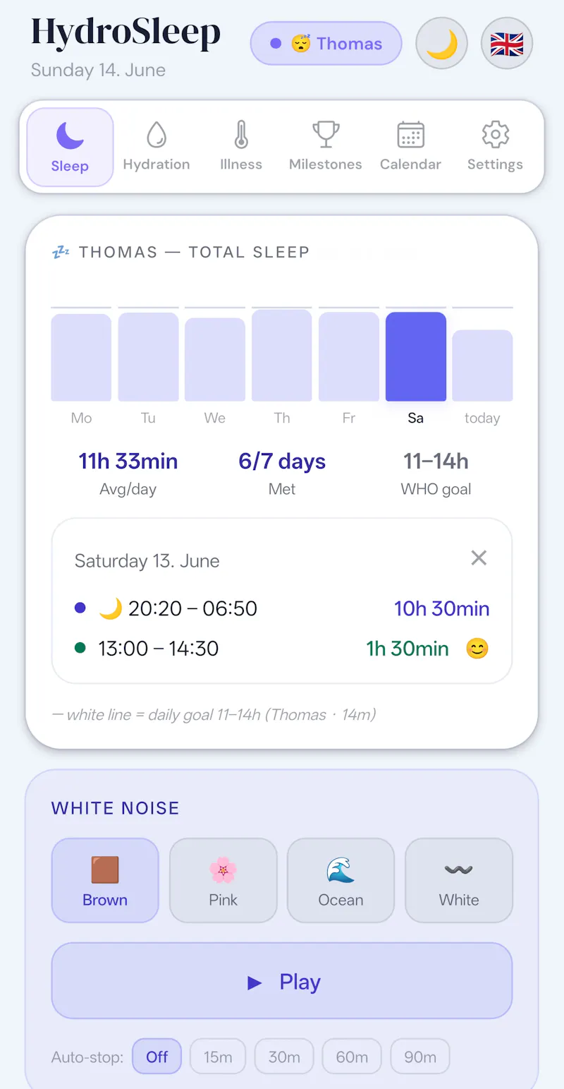 HydroSleep — Baby Tracker screenshot 7