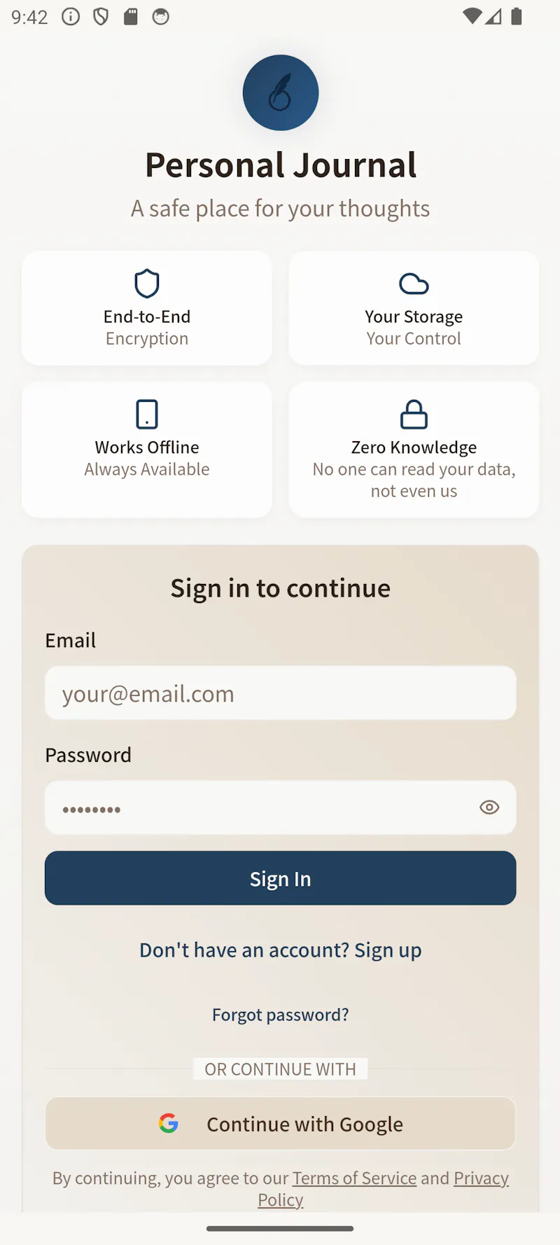 OwnJournal screenshot 1