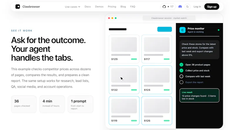 ClawBrowser screenshot 2