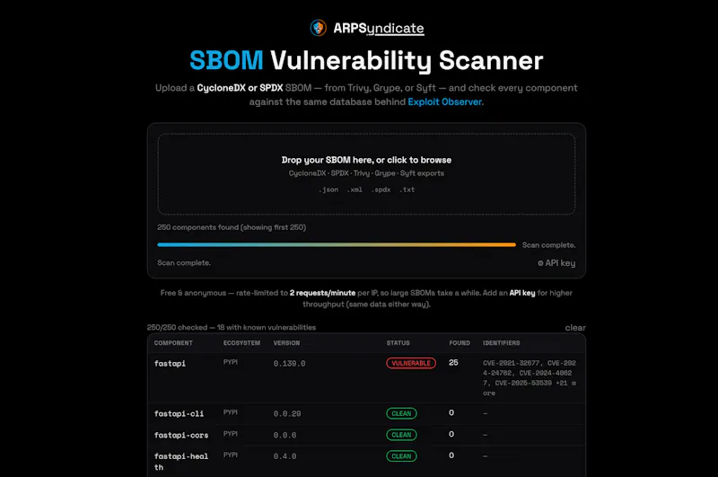 Exploit Observer screenshot 2