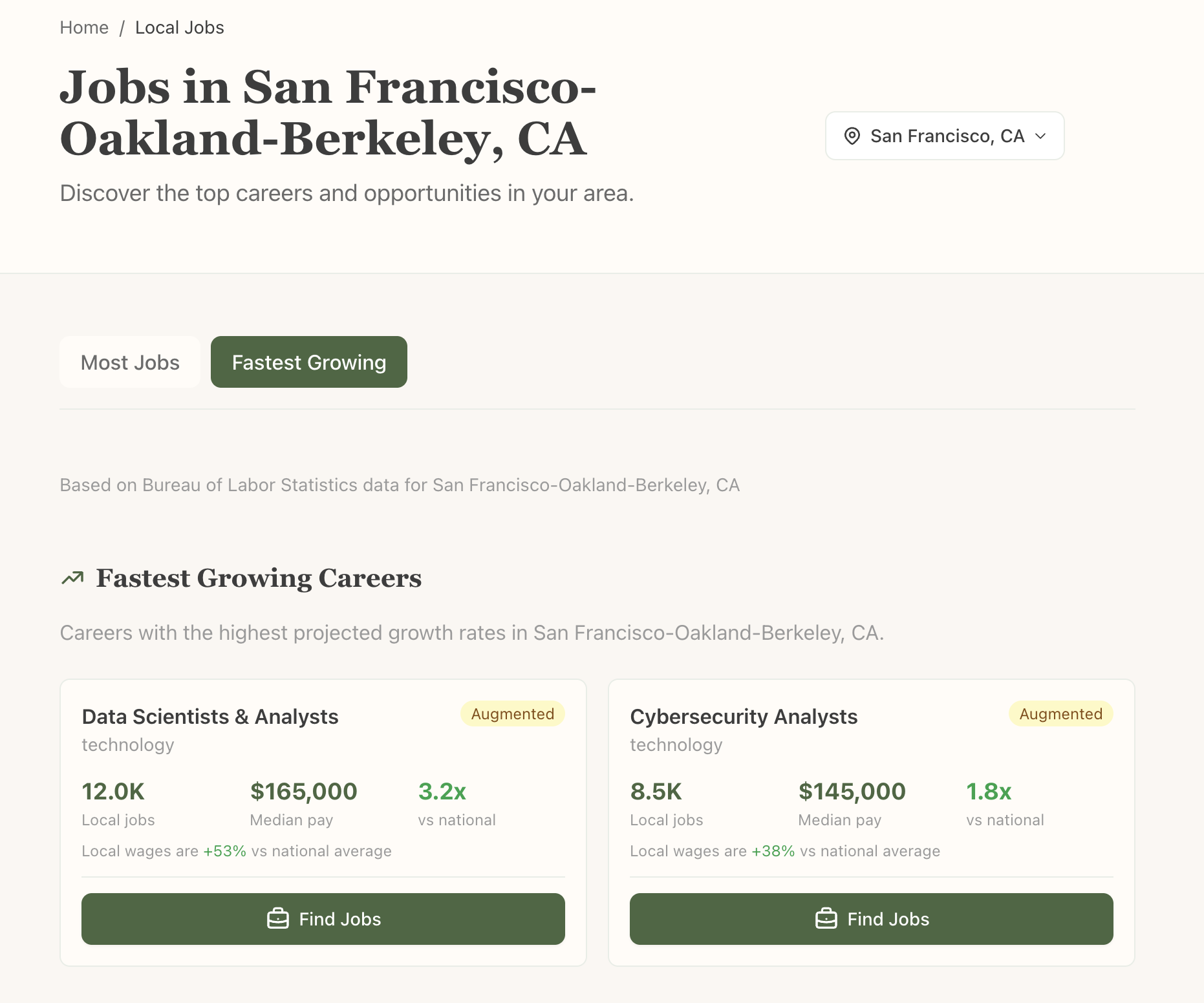 American Dream Jobs - Screenshot 5 showing product features and functionality