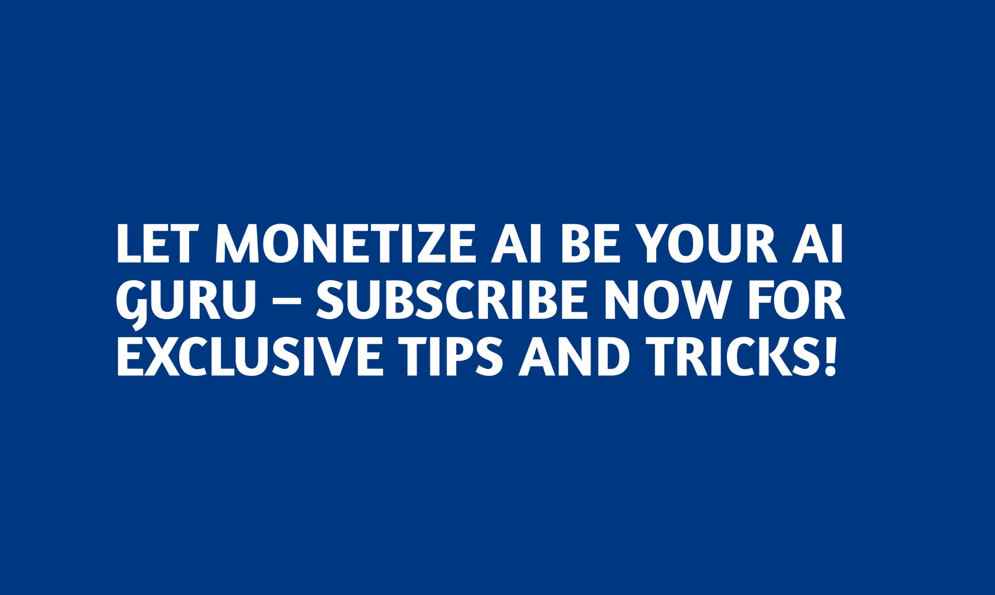 Monetizzare AI - AI Overlords: iscriviti per ottenere suggerimenti e 102 istruzioni gratuite! media 1