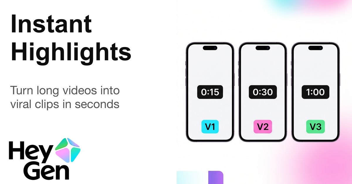Instant Highlights V2 by Heygen gallery image