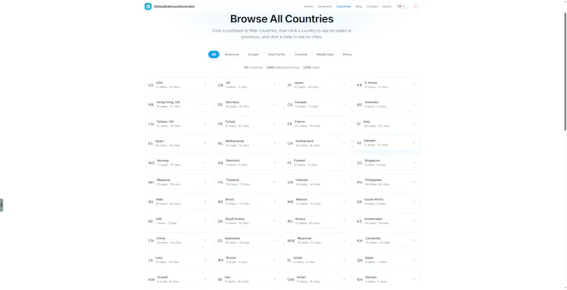 Global Address Generator screenshot 2
