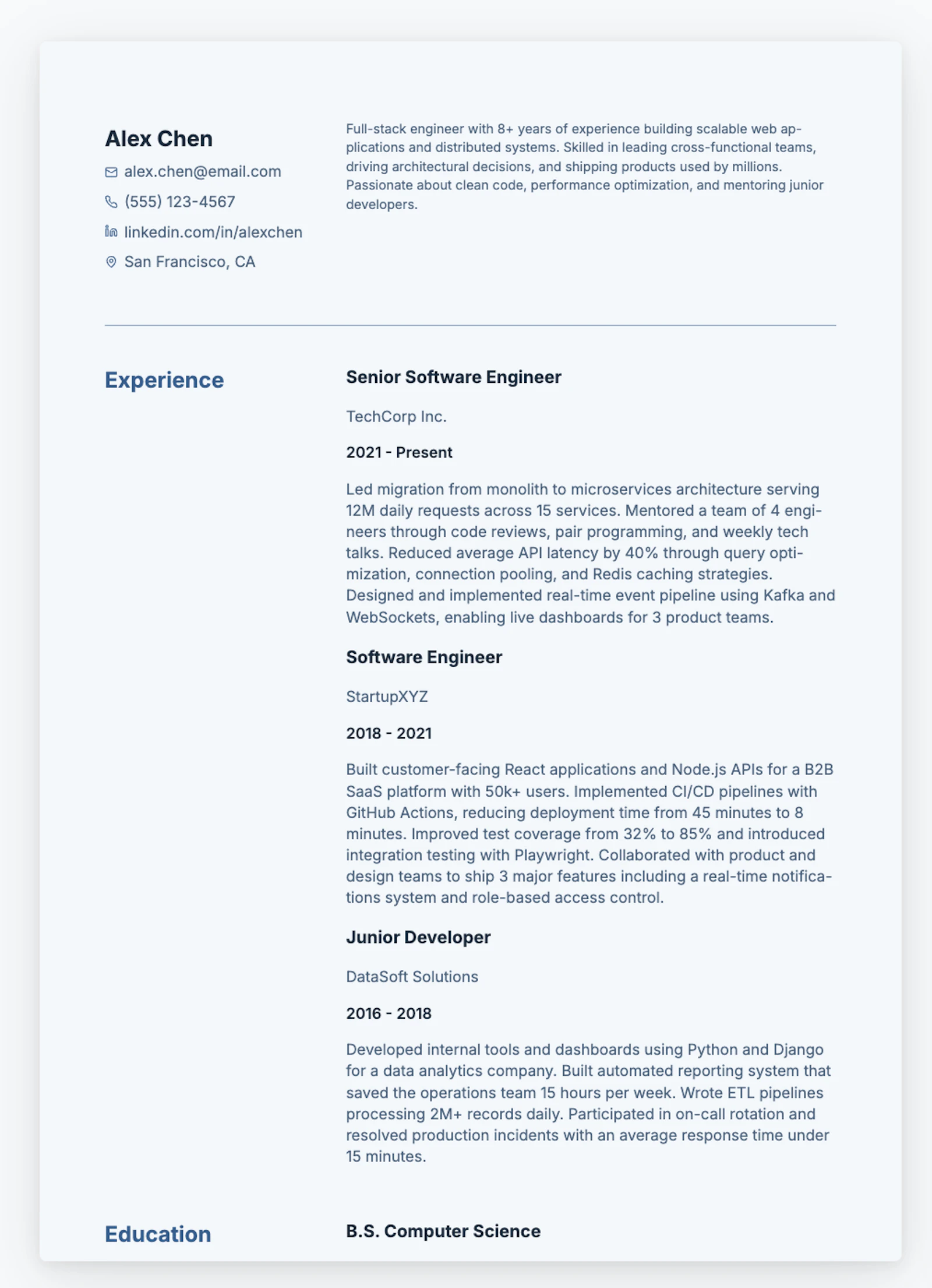 Resumori screenshot 2