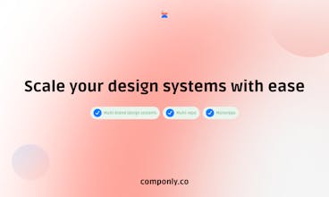 Componly 用户界面的截图，展示了在设计系统中跟踪使用情况和提升性能的能力。