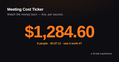 Meeting Cost Ticker gallery image