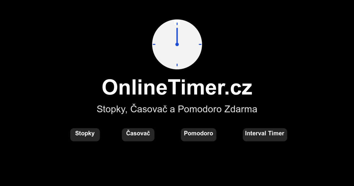 OnlineTimer.cz - Main product screenshot demonstrating key features and user interface